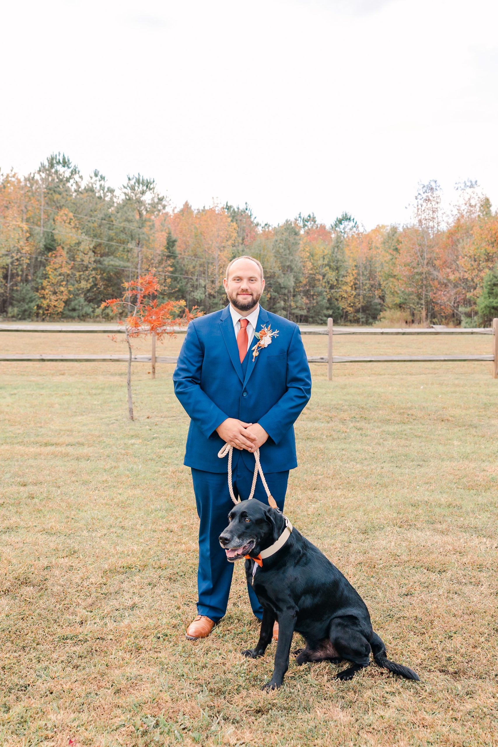 groom with pup